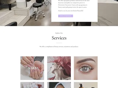 Vancouver Beauty Salon Website seo web design website design wordpress