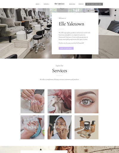 Vancouver Beauty Salon Website seo web design website design wordpress