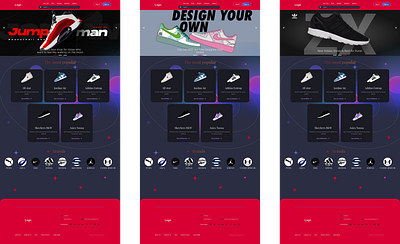 Shoes landing site landingpage shoes shoessite ui uiux