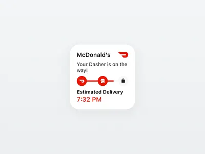 Doordash Widget Design Concept concept doordash modern product simple ui ux web widget