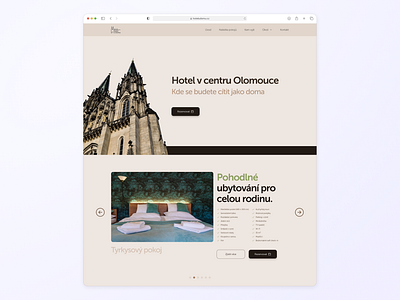 Hotel U Dómu – website redesign concept graphic design ui website