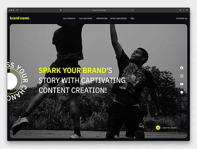 Content Production Webdesign Version 1 photography ui ux videography webdesign