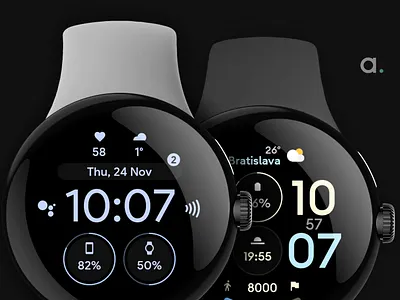Pixel OLED, Control Dash, Updates! amoled watch faces amoledwatchfaces app desing digital google play jetpack kotlin material 3 ui watch face format watch faces wear os