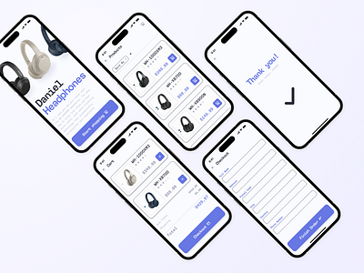 Headphones store – simple checkout flow & UI design concept concept store ui