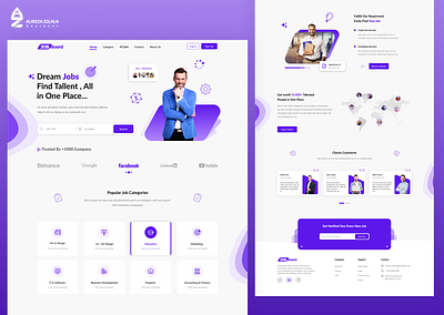 Job Board UI Design figma jobboard purple ui uidesign uiux webdesign