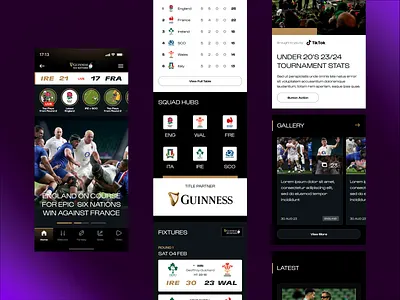 Six Nations App Design appstore