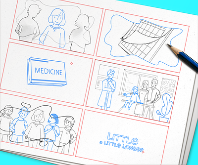 Fensolvi – Little a Little Longer Animated Series animation blue character children handwritten illustration playful yellow