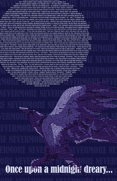 Nevermore art edgar allan poe graphic design illustration poetry typography