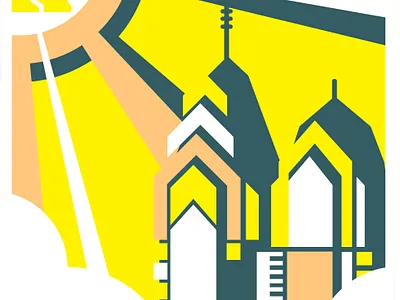 Philadelphia Tourism Poster abstract advertising buildings city contemporary design editorial illustration illustrator philadelphia skyscraper urban vector