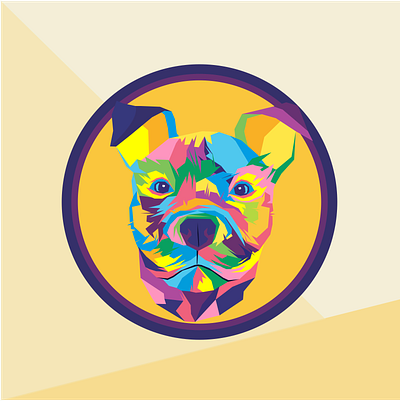 Dog in wpap animal animal logo colorfull creative dog illustration wpap
