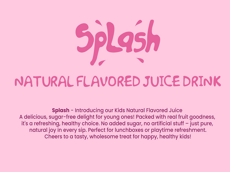 Splash kids juice Brand Identity Design by Carol Ugwu on Dribbble