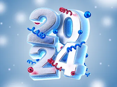 Happy New Year 2024 2024 cinema4d