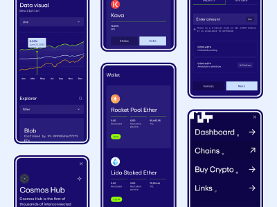 Seamless mobile views for EigenLayer blockchain crypto crypto currency design design system ecosystem interface minimal mobile software system tech token ui ux website