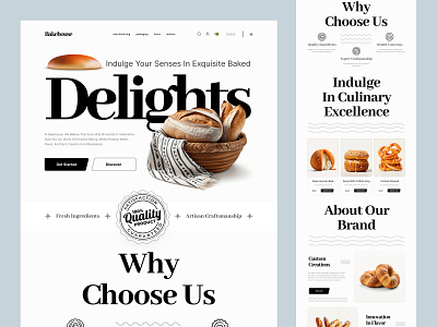 Bakery Landing Page UI bakery landing page bakeryui clean daily ui design ecommerce graphic design homepage illustration landing landing page minimal product shopify typography ui ux web web design website