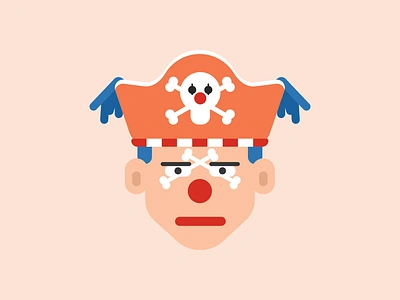 Buggy the Clown Pirates 3d animation anime character clown creative cute design figma flat illustration funny icon illustration ios manga motion design motion graphics one piece pirates simple