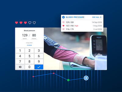 Simple l Blood Pressure Checkin blood pressure checkup doctor graphic design healthcare app medical app patient ui