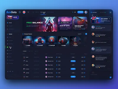 AceBets - Online Casino bet app betting mobile casino casino design casino ui crash crypto cs go dashboard gambling gambling online game game ux game web design games crypto igaming igaming illustration igaming interface mines illustration poker ui kit roulette ui slots ux