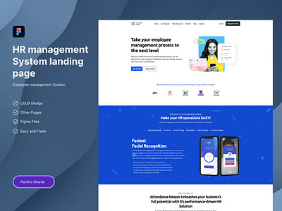 HR management system landing page hr management hr management system landing landing landing page saas landing page ui web design