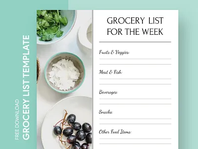 Grocery Shopping List Free Google Docs Template design docs document free google docs templates free template free template google docs google google docs grocery grocery list grocery shopping list meal menu planner print printing shopping list template templates