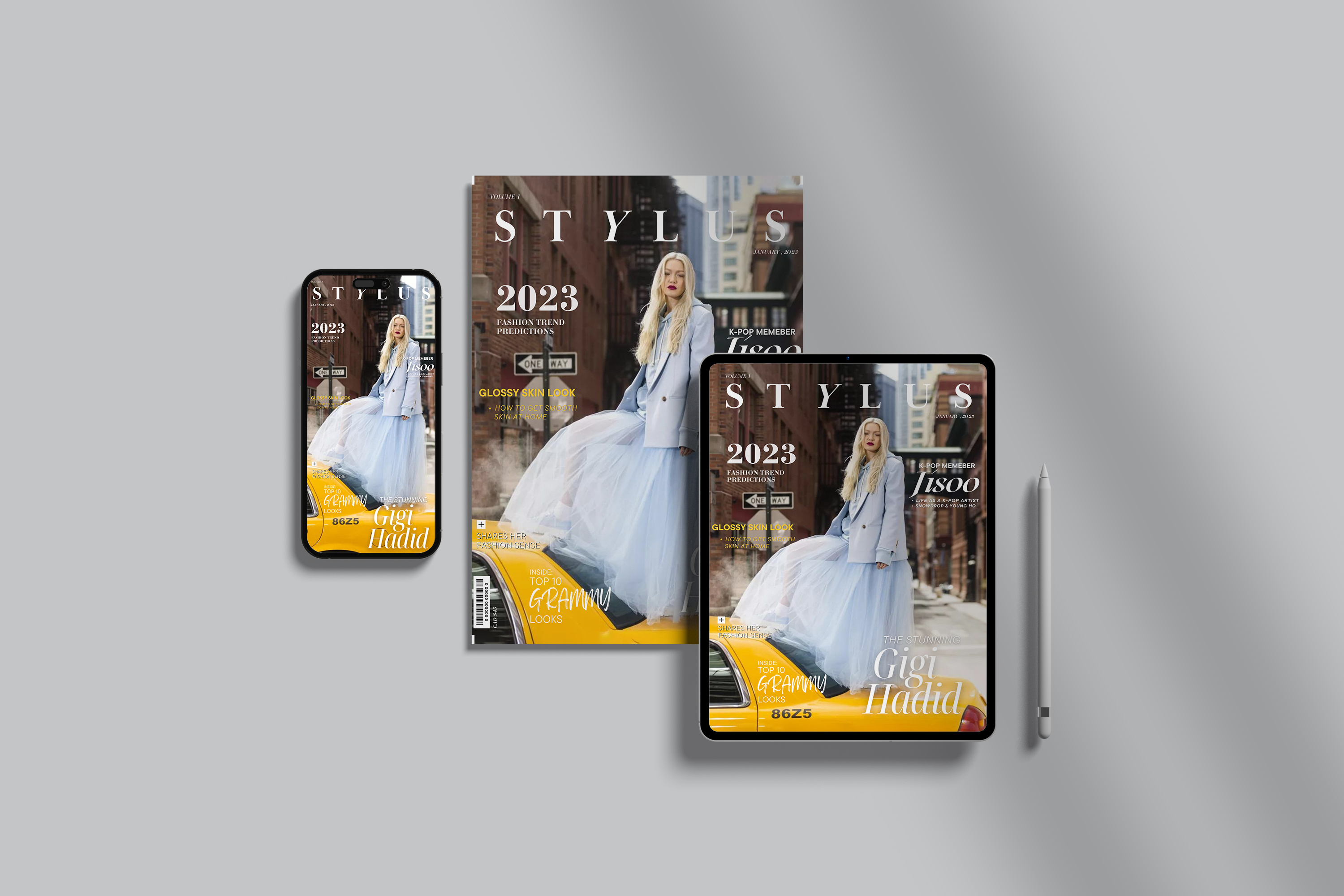 Stylus: Multi-Platform Magazine branding graphic design