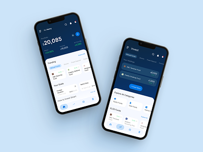 Investment App UI crypto finanace fintech icongraphy investment app matual fund minimal ui design mobile app design moneycontrol saving stock market transaction user experiance user interface