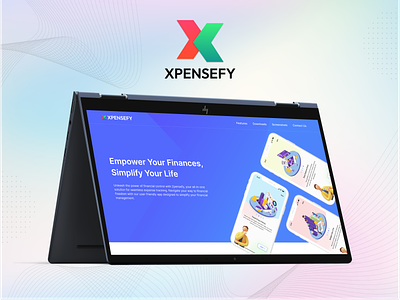 XPENSEFY (Expense Tracker Website) | One Page Website banner image expense expense app expense manager expense manager website expense tracker expense website features hero image landing banner landing page mobile app website mockups one page track expense ui ux web design ui websign website