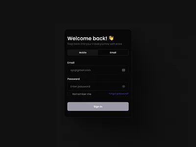 Register block - App Design app app design clean credentials dark design login minimal modern register ui