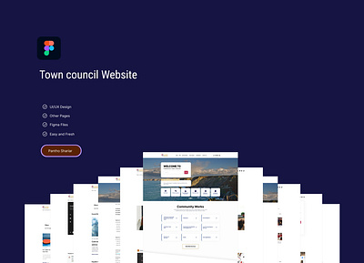 Town Council Website design landing page town council website ui web design web template