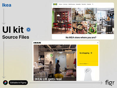 Make Ikea UI your own branding design ecommerce ecommerce website editable figma free furniture store furniture website ikea ikea website kit landing page redesign template ui ui kit ui ux web design website