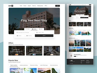 Hotel Booking Website Design app design ui ux website design