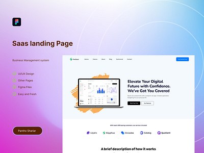 Saas Landing Page design landing page saas landing page ui web design
