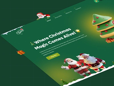 Merry Christmas- Web Design christmas christmas app design christmas hero section christmas landing page design christmas ui design christmas web design landing page design merry christmas minimal design santa santa web design ui design ux design web design