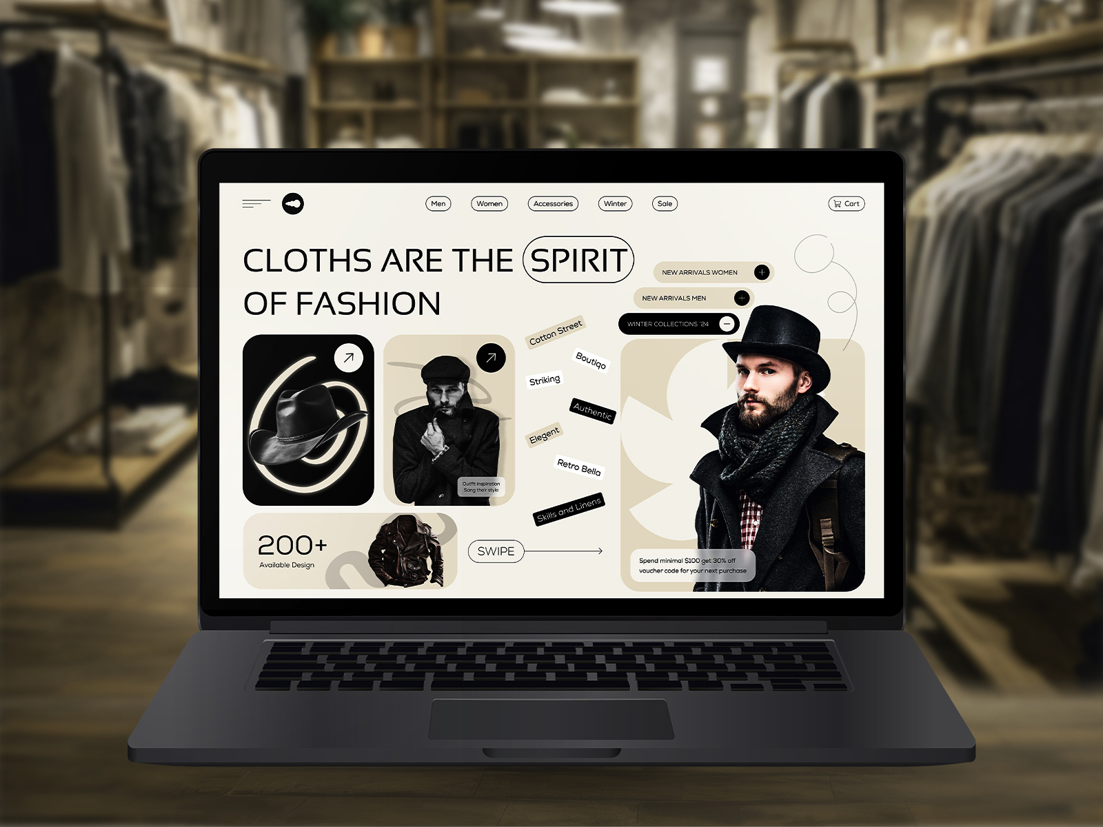 Clothes Fashion Hero Section Design app design design graphic design illustration landing page logo mobile app ui typography ui uiux ux website