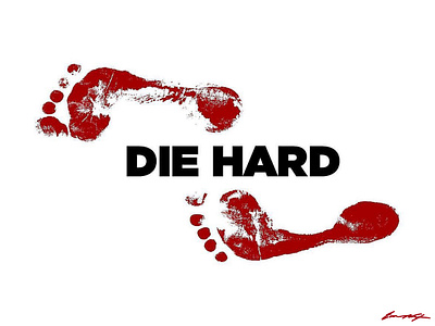 Die Hard [bloody feet] blood bruce willis christmas die hard logo