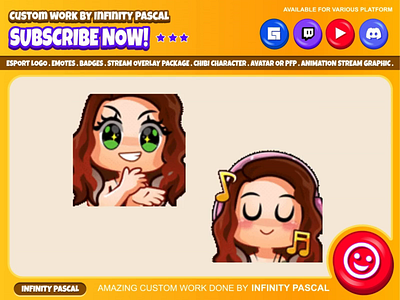 👧🏽Chibi Cute Girls Animated Emotes👧🏽 adobe illustration adobe photoshop animation chibi style custom design custom emotes twitch design discord emotes facebook emotes freelance graphic design illustration logo loyalty badges original character twitch emotes twitchemotes youtube emotes