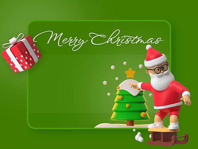 Digital Christmas Card agency animation branding card christmas clean ui design green logo postcard red santa santa claus ui uiux ux uxui web design web development
