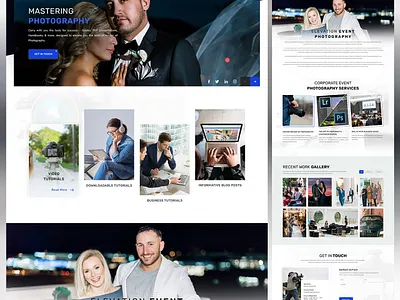 Home Page Design | Photography | Design Sample 3d animation branding design sample graphic design logo motion graphics ui