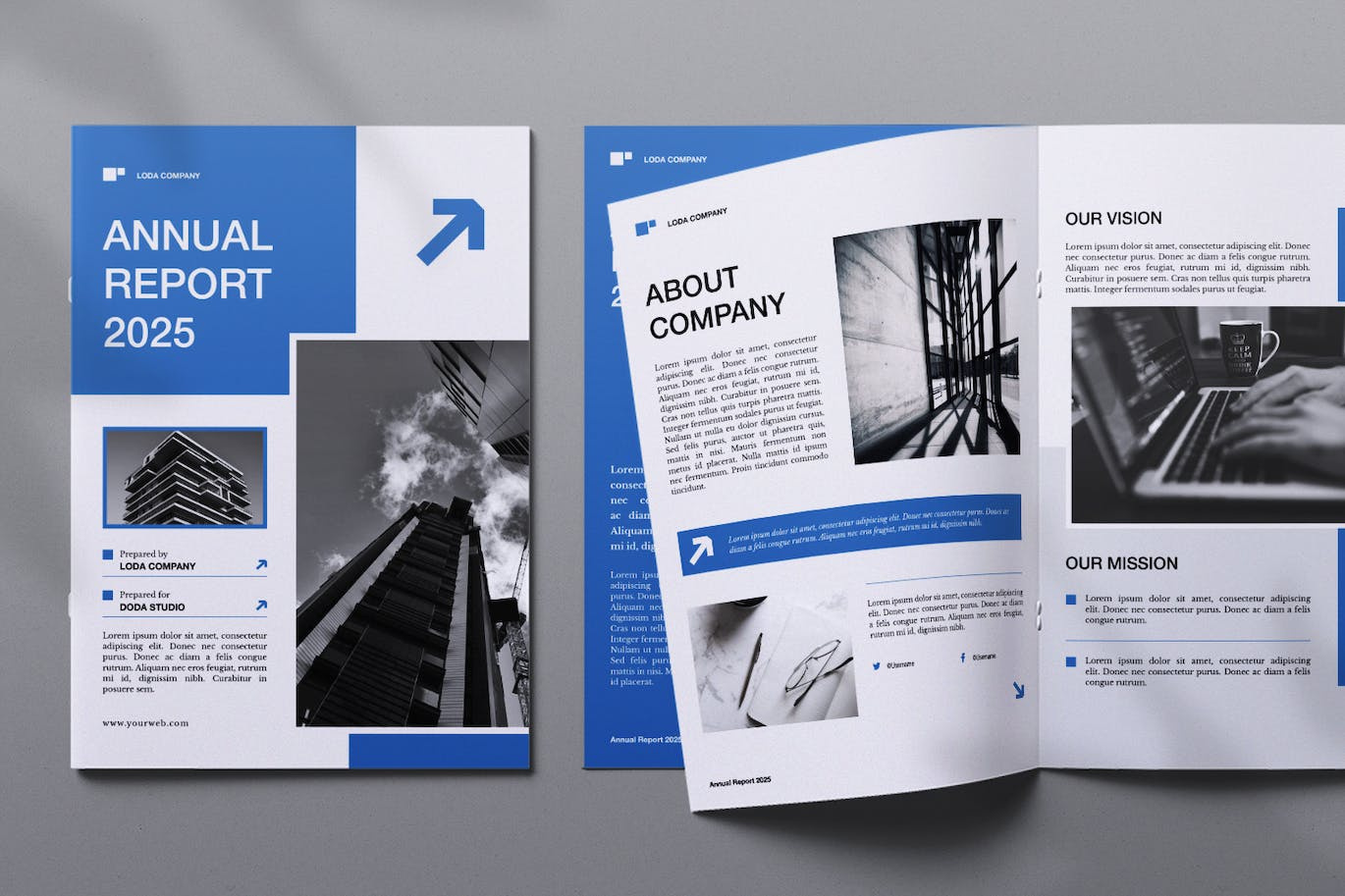 Loda Annual Report annual annual report annual report design annual report template annualreport bifold brochure branding business business brochure catalogue company profile corporate corporate brochure download lookbook report trifold ui