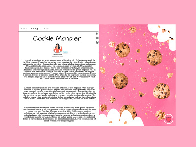 Daily UI Challenge #035 Blog Post 3d adobe animation blog blog post branding cookie cute daily 100 daily ui day 35 figma graphic design interactive logo motion graphics pink simple sleek ui