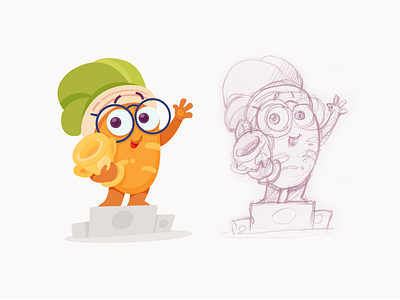 Character carrot character design flat illustration