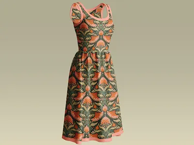 Decorative floral pattern fabric floral folk art graphic design pattern surface design wallpaper