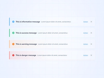 Alert messages alert banner danger error feedback glassmorphism informative inline message notice notification state success system ui warning