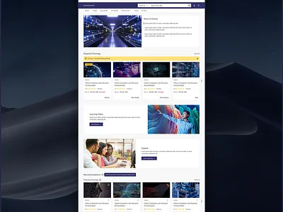 Learning portal education learning training ui