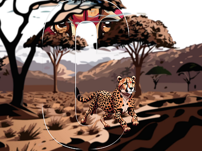 C for Cheetah adobe illustrator animal animation art cheetah concept creative education express figma illustration illustrator kids motion graphics new poster vector