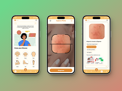 AR & AI Skin Disease Detection App appdesign design mobileapp ui ux