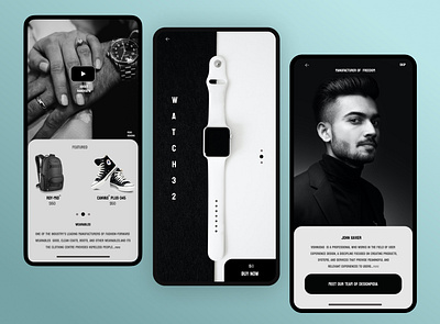 SINGLE FONT & BLACK AND WHITE COMBINED UI branding case study graphic design ui ui ux