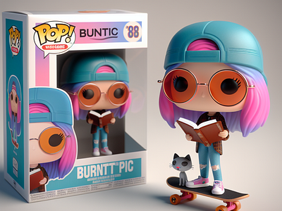 selfportrait it funko figure style 3d 3dmodel 3dtoy ai aiart aigirl figure funko funkofigure microsoft microsoftai microsoftdesigner mocrosoftdesign pop toy