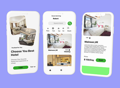 Hotel Mobile App app design web