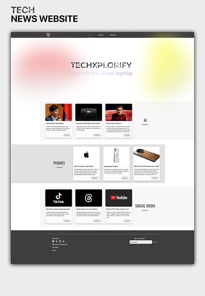 TECHXPLORIFY branding figma typography ui ux vector