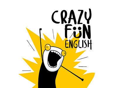 Crazy Fun English crazy fun english english english course graphic design social media